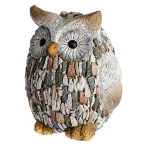 Zahradní dekorace Dakls Garden Deco Owl With Stones, výška 22 cm