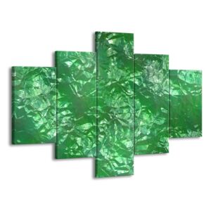 Vícedílný obraz Zelený povrch krystalu 100x70 cm