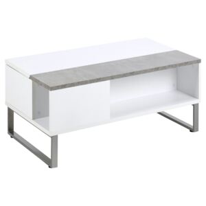 Moderní konferenční stolek Ahaan bílá / melamin
