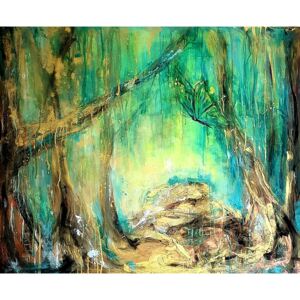 Ručně malovaný obraz Miriam Galikova - Súhra prírody