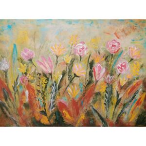 Ručně malovaný obraz Ivana Pelouchová - Ráj květin
