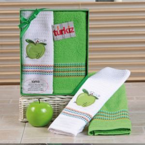 Dárková sada ručníku a utěrky Mimosa jablko barevna