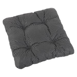 Sedák Adéla prošívaný - 40x40 cm, prošívaný puntík černobílý Bellatex