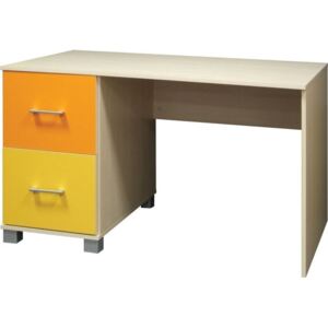 Nábytkáři BAJO - psací stůl - javor/oranžová/žlutá ( P5T55F24 ) (MM) *** POSLEDNÍ KUS