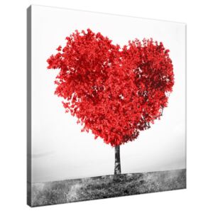 Obraz na plátně Strom lásky do červena 30x30cm 2562A_1AI
