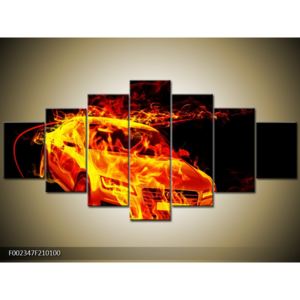 Obraz hořícího auta (F002347F210100)