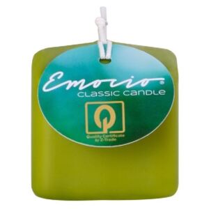 Emocio Classic kostka 50mm sv. olivová svíčka