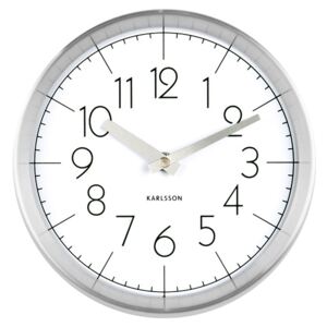 Nástěnné hodiny Ground metal white 22 cm bílé - Karlsson