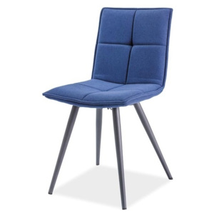 Jídelní čalouněná židle v tmavě modré barvě s elegantním prošíváním KN1026