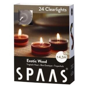 Spaas Čajové 24ks Exotic wood clearlight vonné svíčky