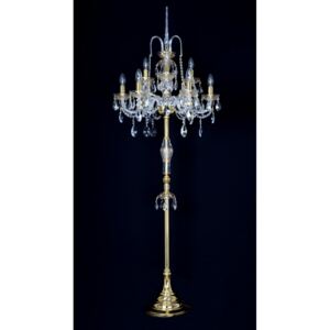 9 Arms Crystal floor lamp with the Gold paintig
