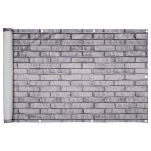 FLORABEST® Balkónová zástěna, 500 x 90 cm (cihlová zeď/šedá) (100326353002)
