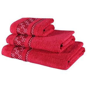 EMI Sada 3 kusů bavlněných osušek a ručníku Vanya borodvá 50x90,70x140,90x165