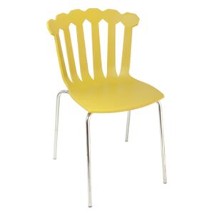 Itálie Moderní jídelní židle Esmeralda Barva: Žlutá
