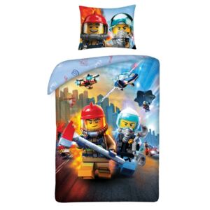 HALANTEX Povlečení LEGO City hasiči 02 140x200, 70x90, 100% bavlna