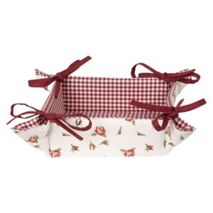 Bavlněný košík na pečivo Romantic Rose - 35*35*8 cm
