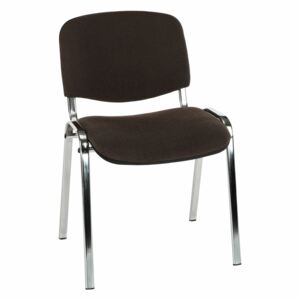 Kancelářská konferenční židle, hnědá a chrom, ISO