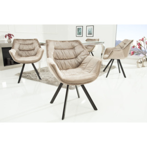 Židlo-křeslo COMFORT SAMT BEIGE Nábytek | Jídelní prostory | Jídelní židle