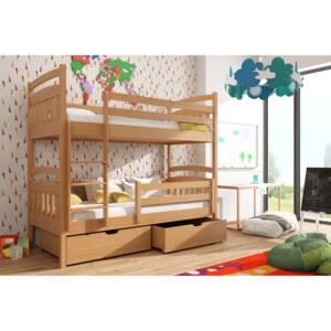 Dětská postel 80 cm Galvin (s roštem a úl. prostorem) (buk)