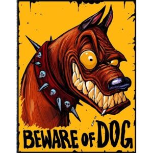 Plechová cedule Beware of Dog
