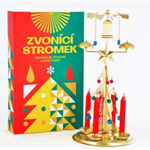 Zvonící stromek zlatý, andělské zvonění české výroby