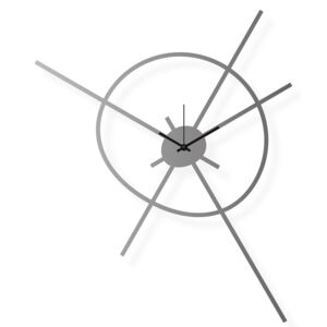 Velké hodiny na zeď z nerezové oceli, 51x62 cm: Satelit | atelierDSGN