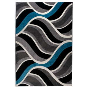 Kusový koberec Moderní vlny modrý 140x190, Velikosti 140x190cm