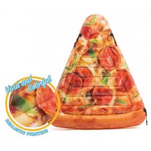Intex Nafukovací lehátko pizza 175 x 145 cm s nožní pumpou