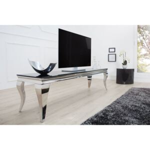 Designový TV stolek Rococo 160 cm černá / stříbrná