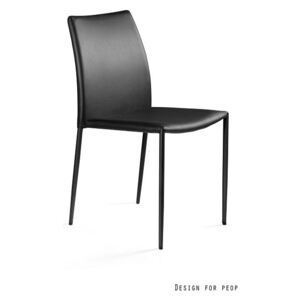 Dizajnová židle Azura eko kůže - černá/bílá