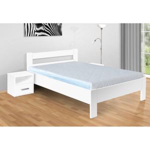 Dřevěná postel Sandra 200x120 cmbez matrace, Barva postele: ořech lyon, Úložný prostor: s úložným prostorem- drátěné koše