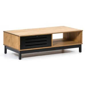 Dřevěný konferenční stolek s černými detaily Marckeric Alessia