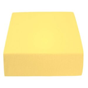 Jersey prostěradlo světle žluté 180x200 cm Gramáž (hustota vlákna): Standard (145 g/m2)