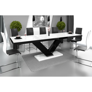 Jídelní stůl VICTORIA, bílo/černý (Luxusní jídelní stůl s velkou paletou výběru barevného provedení)