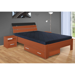 Nabytekmorava postel Darina 200x120 cm matrace: bez matrace, Barva postele: buk 381, Úložný prostor: bez úložného prostoru