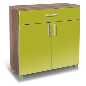 Nabytekmorava Koupelnová skříňka K23 barva skříňky: dub sonoma tmavá, barva dvířek: lemon lesk