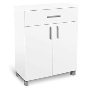 Nabytekmorava Koupelnová skříňka K24 barva skříňky: bílá 113, barva dvířek: bílá lamino