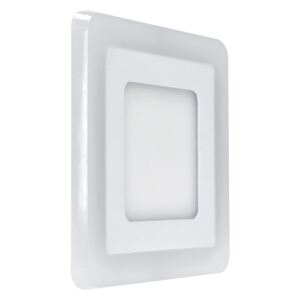 Solight Bílý vestavný LED panel hranatý 145 x 145mm 6W+3W podsvícený