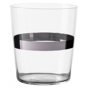 Poháry Tumbler s pruhem v platinové barvě 440 ml set 6 ks – 21st Century Glas Lunasol META Glass (322176)