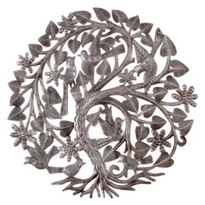 Animadecor Dekorace na zed´- Plastika listnatý strom života 36cm (7 ptáčků)
