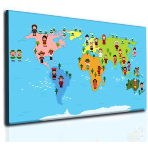 Světová mapa pro děti (40x20 cm) - InSmile ®