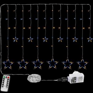Vánoční závěs - 12 hvězd, 150 LED, teple/studeně bílý - VOLTRONIC® M67296