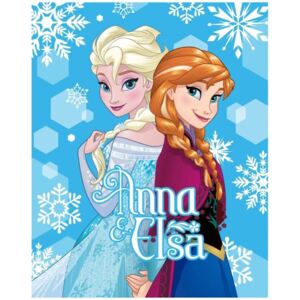 Faro • Velká fleecová deka Ledové království - Frozen - motiv Anna & Elsa - 130 x 170 cm