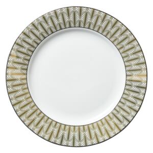 DEKORACEASTYL Porcelánový dezertní talíř Black & Gold Feather 626533