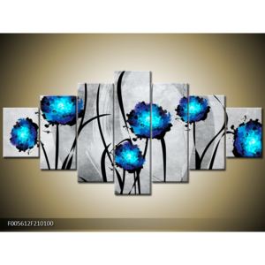Abstraktní obraz - modré květiny (F005612F210100)