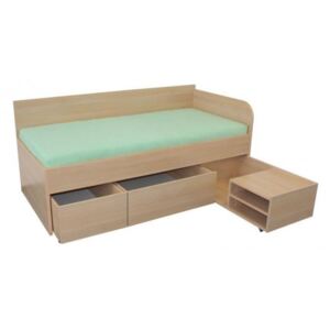 Zvýšená postel s úložným prostorem INA, 90x200
