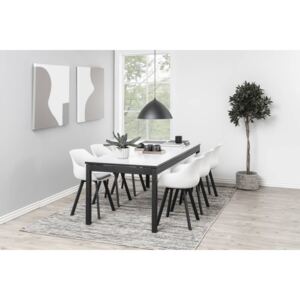 Designová jídelní židle Nerys bílá a černá
