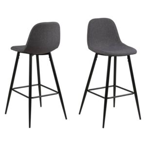 Designová barová židle Nayeli šedá a černá