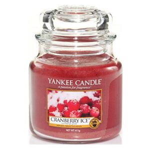 Yankee Candle - vonná svíčka Cranberry Ice 411g (Svěží, lahodná a sladká. Chladivá, povzbudivá a sladce šťavnatá vůně zmrzlých brusinek.)