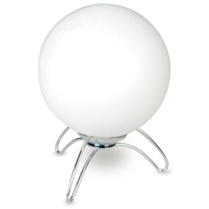 I-192/00700 TRESPOLO stolní lampička 1xE14 lesklý chrom a sklo bílé